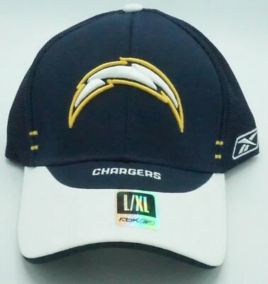 NFL  San Diego / Los Angeles Chargers Reebok Mesh Back Flex Fit Hat Cap L/XL - Image 1 of 4