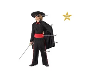 carnevale halloween costume bambino zorro eroe mascherato - Foto 1 di 1