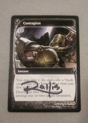 MTG Magic Contagion Signed Artist Proof X1 MB2 Chris Rallis - Image 1 of 2