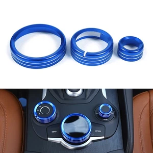 Anillo perilla multimedia control central azul para Alfa Romeo Giulia Stelvio 2017-19 - Imagen 1 de 5