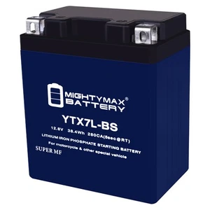 Mighty Max YTX7L-BS Lithium Battery Replacement for Honda 250 CMX250C Rebel 2016 - Picture 1 of 6