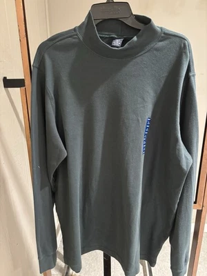 NWT Lands’ End Green mock turtleneck. Size XL. 94/6 cotton/spandex#winterwear - Image 1 of 4