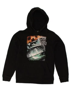 BILLABONG Boys Graphic Hoodie Jumper 11-12 Years Black Cotton BF04 - Picture 1 of 3