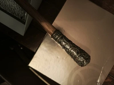 Dernière Offre : Canne, Pommeau "Scène Femme" Argent ? Fin 19è. Creux haut, 77 c - Photo 1/4