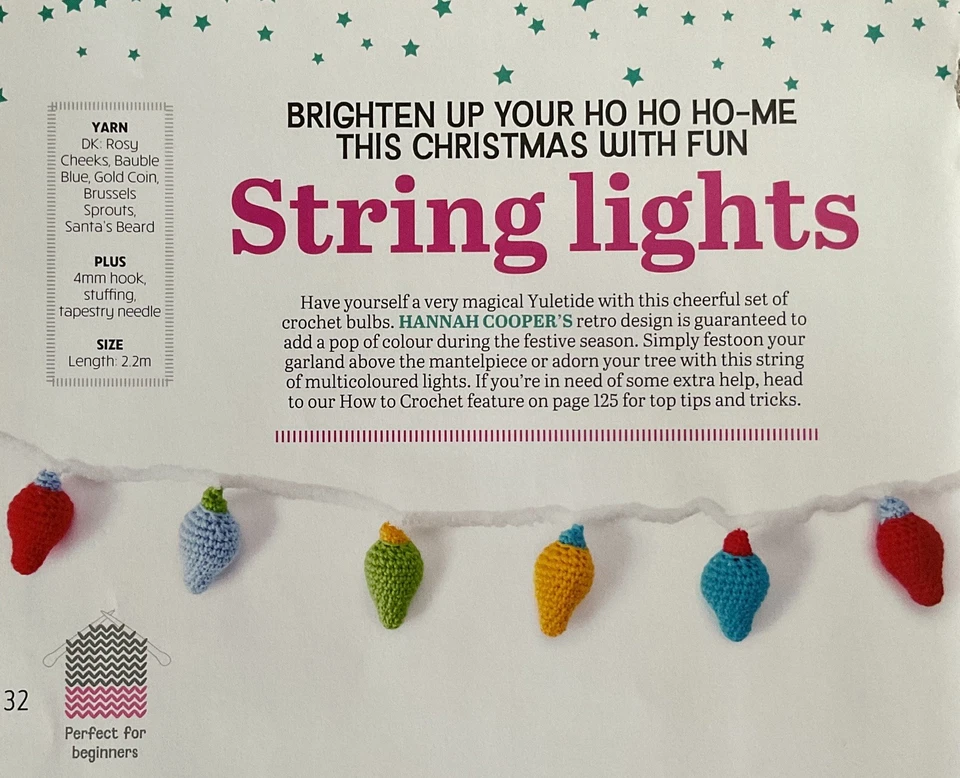Crochet Pattern Festive Lights Decoration  - Image 1 of 1