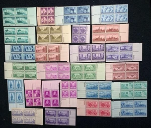 USA - Scott 934 / / 1006 - 3 Cent Plattenblöcke - MNH - 26 verschiedene - wie abgebildet - Bild 1 von 1