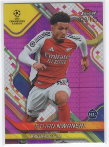 2024-25 Topps Finest UEFA CC Ethan Nwaneri RC Pink Refractor #/125 - Picture 1 of 2