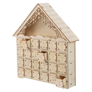 Cuenta regresiva para el calendario de Navidad: bloque de madera iluminado Adviento - vacaciones de la iglesia - Imagen 1 de 12