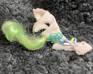 Vintage Lady Lovely Locks Doll Fashion Party Dress Hat Green Mouse Pixietail - Picture 1 of 3