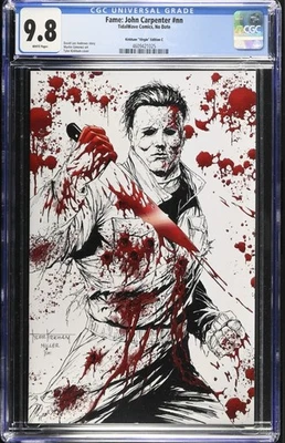 Fame John Carpenter Battle Damaged Michael Myers Tyler Kirkham Sketch CGC 9.8 - Image 1 of 2