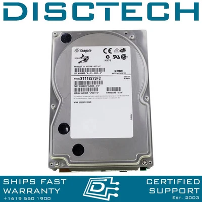 Seagate Barracuda 18FC ST118273FC 18GB 3.5" 7.2K RPM FC-AL Hard Drive - Image 1 of 4