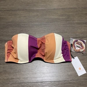 Woman’s Bikini Top Lined Molded Padded Cups Convertible Straps Underwire 34B - Picture 1 of 13