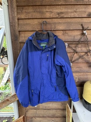 Jaqueta de esqui vintage LL Bean com isolamento pesado masculina grande/alta azul/preta - Imagem 1 de 3