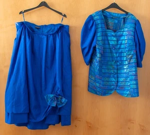 Damen Abendkleid Cocktailkleid Höpfner zweiteilig Gr. 46 blau - Bild 1 von 1