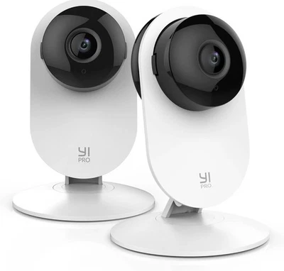 YI Pro 2pc Home Camera 2K Wireless IP Security Surveillance System Night Vision - Image 1 of 4