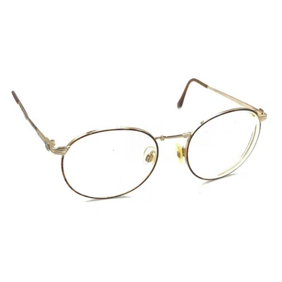 Золотистая круглая оправа для очков Yves Saint Laurent 4002 Y106 52-18 135 Италия - Изображение 1 из 4