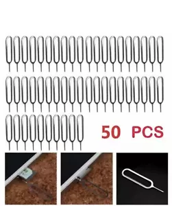 50 x Sim Ejector Card Removal Tray Pin Opener Tool For Apple iphone iPad Samsung - Picture 1 of 1