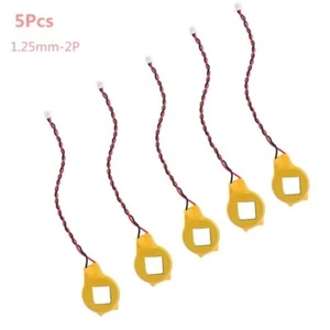 5pcs 2pin BIOS CMOS Battery Wire Button Cell CR2032 Laptop Motherboard Accessory - Picture 1 of 24