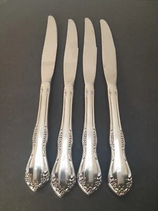 4 Wm A Rogers Oneida Mansfield Amadeus Deluxe Edelstahl Besteck Tafelmesser - Bild 1 von 6