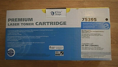 NEW ELITE IMAGE Remanufactured Laser Toner Cartridge 75395 Black HP 36A(CB436A)  - Image 1 of 4
