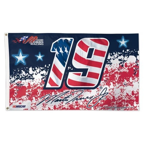 Martin Truex Jr Wincraft #19 Joe Gibbs Racing Patriotic 3x5 Deluxe Flag Cover