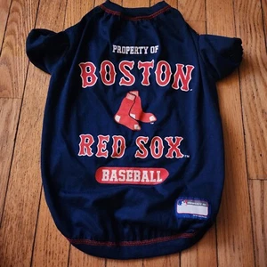 Pets First Boston Red Sox Baseball MLB Premium Pet Dog Jersey blu taglia grande - Foto 1 di 8