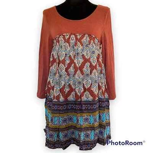 Entro | Boho Paisley Mini Dress - Picture 1 of 3