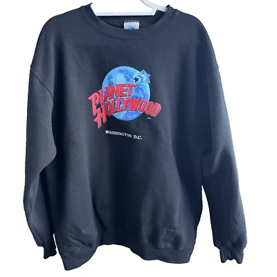 Sudadera De Colección Planet Hollywood Washington D.C. Cuello Redondo Talla XL Hecha en EE. UU. Foto 1 de 4