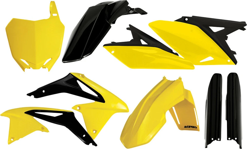 Acerbis Yellow Full Replacement Plastic Kit for Suzuki RMZ250 10-18 2198034584 - Image 1 of 1