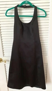 Davids Bridal Black Satin Halter Neck Formal Bridesmaid Short Dress Size 2 - Picture 1 of 2