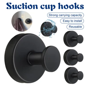 4PCS Heavy Duty Strong Suction Cup Hooks Waterproof Wall Hanger Kitchen Bathroom - Picture 1 of 11