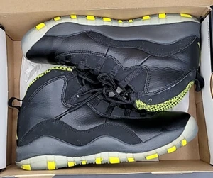 Air Jordan 10  Retro GS Shoes Size 6Y Black VNM Green - Picture 1 of 21