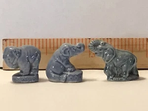 Lot Mini glasierte Keramik Wade Whimsies Elefanten Zirkus Elefant 1+" groß England - Bild 1 von 12