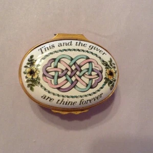 Caja Esmaltada Bilston Batteresea Halcyon-This & The Giver are Thine Forever-años 70 - Imagen 1 de 8