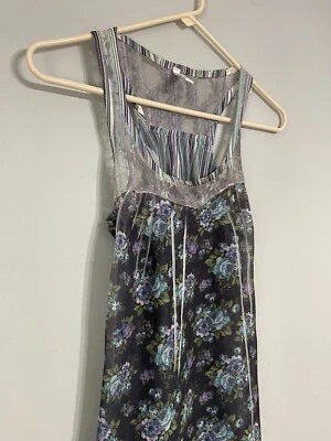 Full Tilt Multicolor Floral Sheer Tank Top Blouse womens XS - Image 1 of 4