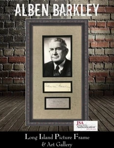 Alben Barkley Vice President to Harry Truman Cut Signature Custom Framed JSA - Picture 1 of 8