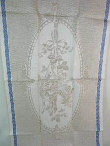 alt Leinen Motiv Küchen Handtuch Spruch Schrift Tischläufer 48x110 cm antik 1920 - Bild 1 von 6