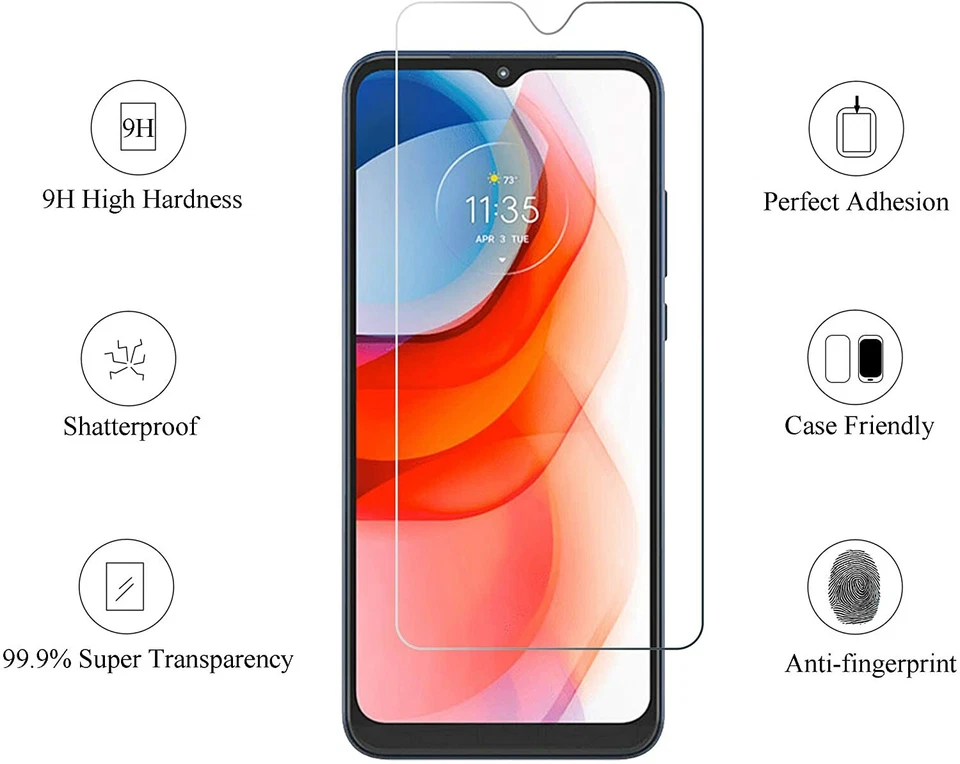 Protetor de tela HD vidro temperado para Motorola Moto G Play 2021 Moto G9/G9 Play - Imagem 1 de 4