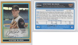2009 Bowman Draft Prospects Chrome Gold Refractor /50 Vic Black Victor #BDPP68