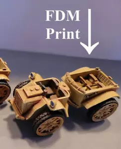 28mm/ 1:56th scale Bolt Action WW2 FDM Italian Pavesi P4 Artillery Tractor - Picture 1 of 2