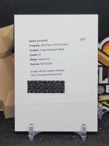 Jeremy Lin 2023-24 Panini Phoenix Fuego Autographs Blue #24 Redemption /25 (CBR) - Picture 1 of 2