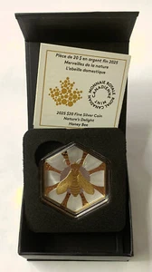 2025 Canada Natures Delight Honey Bee Proof Silver Hexagon $20 Coin Mint Set UNC - Picture 1 of 5