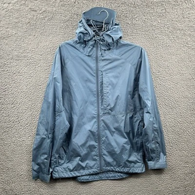 Reel Legends Jacket Mens Small Blue Hoodie Visor Packable Windbreaker Fishing * - Image 1 of 4