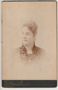 Victorian Lady Cabinet Card Gilbert & Bacon Studio 820 Arch St Philadelphia PA