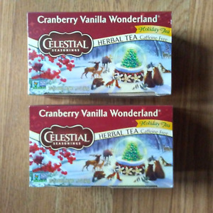 Lot 36ct Tea Bag Celestial Season Herbal Cranberry Vanilla Mother Gift FreeShip