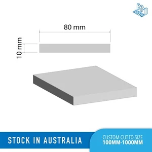 Aluminium Flat Bar | 80mm*10mm | Solid Plate Grade 6060/T5 - Picture 1 of 3