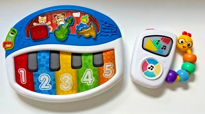 Baby Einstein Piano Keyboard Discover Play English French Spanish Take Along Toy - Image 1 of 4