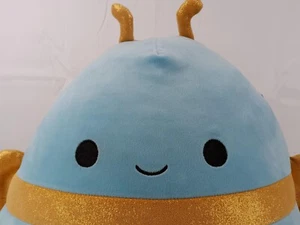 Squishmallows Adopt Me Queen Bee 14" Blue Gold Glittery Shiny Big Plush Kellytoy - Picture 1 of 12