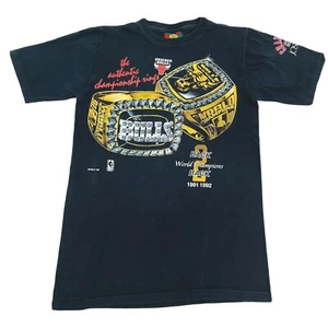 Vintage 90s Jostens Sportswear Chicago Bulls Shirt Gr. M Back to Back World Champion - Bild 1 von 8