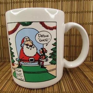 Hallmark Shoebox Sitting On Santa Lap Define Good Christmas Coffee Mug Cup - Picture 1 of 8
